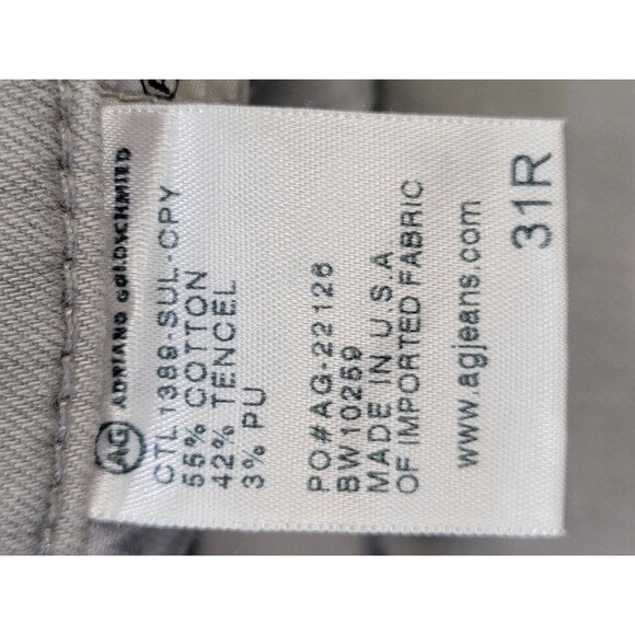 AG 31R Legging Ankle Skinny Jeans Denim Beige Stretch Mid Rise EUC - Picture 12 of 14